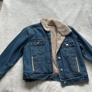 Honey Punch Blue Jean Jacket with Cream Lining